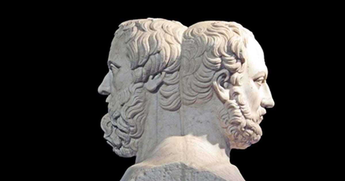 Herodotus (left), Thucydides (right). Considered the 'Fathers of History'.