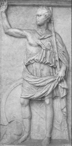 Stella of Polybius made out of stone. It resides at modern day Cleitor, a small town within Kleitor, Peloponnese which was believed to be Polybius's birthplace.